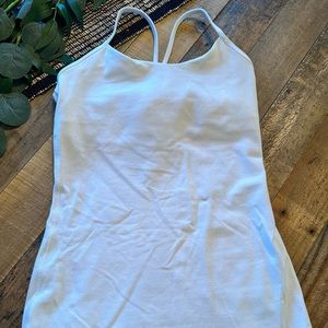 Lululemon White Power Y Tank. Size 4.